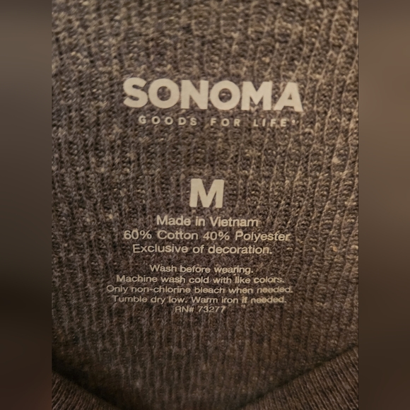 NWT Sonoma Grey Supersoft Thermal - Picture 3 of 3